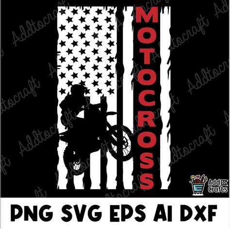 American Flag Motorcross Svg Dirt Bike Svg Motorcycle Svg Racing Svg