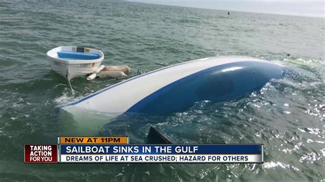 Sailboat Sinks In The Gulf Youtube