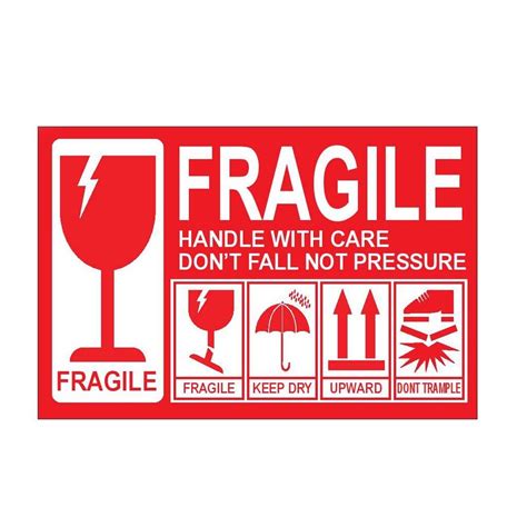 Logo Fragile Mudah Pecah Ready Stock Fragile Sticker Fragile Label