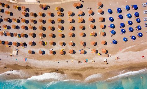 Aerial Birds Eye View Photo Taken By Drone Of Rhodes Island Town Elli