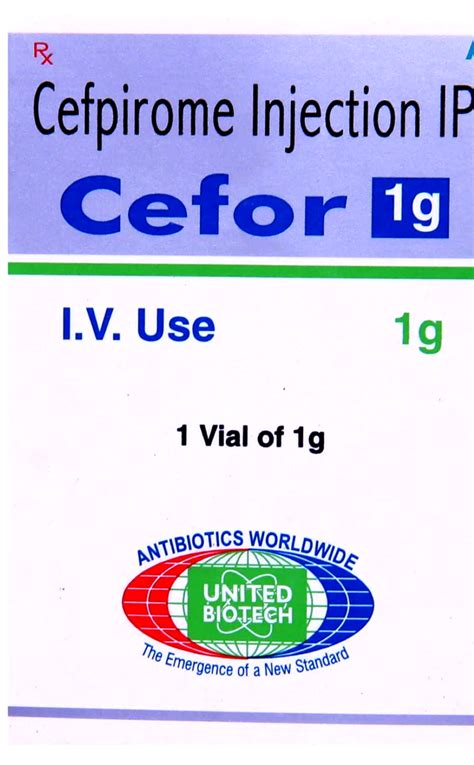 UNITED BIOTECH Liquid Cefpirome Injection, For Hospital at Rs 2000/piece in Ahmedabad