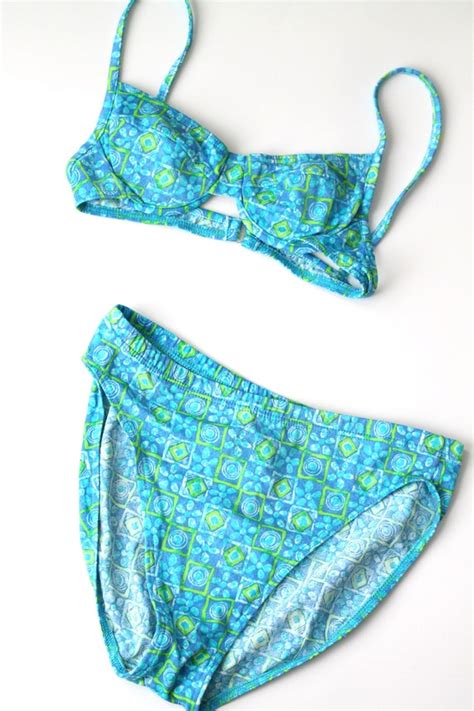 90 S Bikini Two Piece Bikini High Cut Bikini Vinta Gem