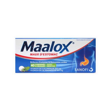 Maalox Maux D Estomac Menthe Comprimes A Croquer Sanofi