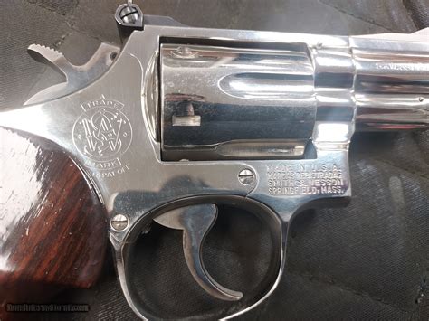 Smith And Wesson 19 3 Combat Magnum Nickel 357 357 Mag For Sale