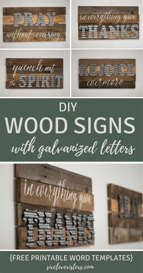 How To Make Diy Wood Signs With Galvanized Metal Letters Is Super Easy