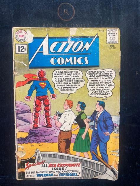 Action Comics 283 1961 Special All Red Kryptonite Issue Silver