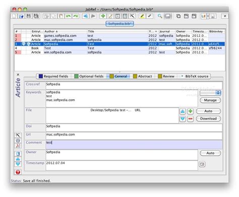JabRef (Mac) - Download, Screenshots