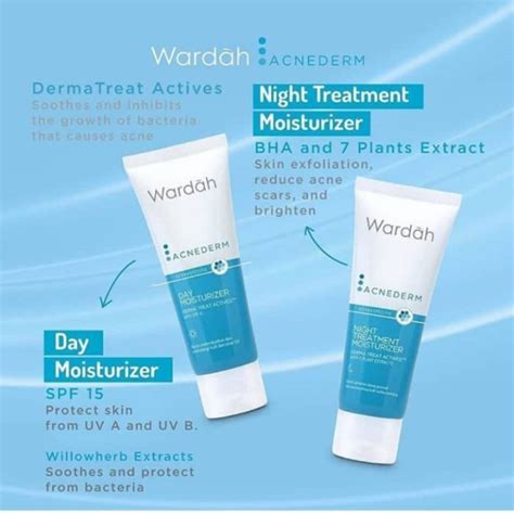 Wardah Acnederm Day Moisturizer Night Treatment Moisturizer Ml Lazada