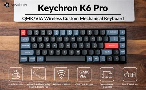 Keychron K Pro Draadloos Mechanisch Toetsenbord Qmk Via