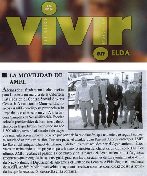 Vivir En Elda Junio De La Movilidad De Amfi Amfi