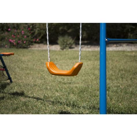 Fun Series Metal Swing Set With Trampoline And