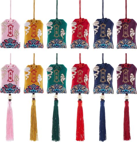 Amazon Vosarea Pcs Japanese Omamori Amulets Good Luck Charms