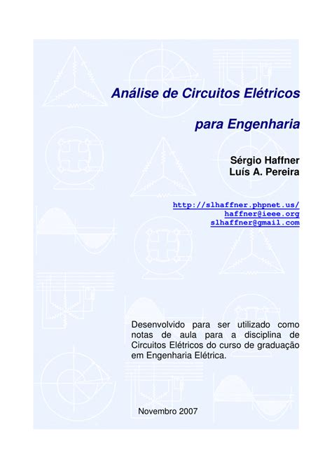 Pdf Análise De Circuitos Elétricos Para Engenharia