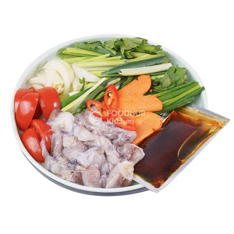 Mực Xào Cần Tỏi 4 Người Ăn Foodhub Thực Phẩm Sơ Chế Theo Yêu Cầu