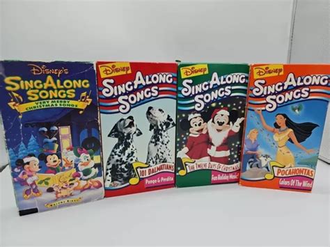 DISNEY SING ALONG Songs Vhs Lot 101 Dalmatians Pocahontas 2