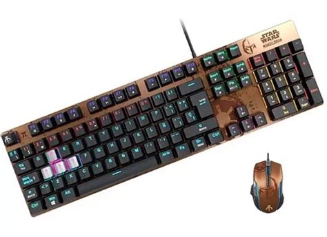 Teclado E Mouse Para Jogos Primus PKT 002ml Strar Wars Mandalorian Cor