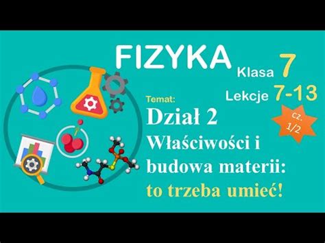 Fizyka klasa 7 dział 2 Właściwości i budowa materii to trzeba umieć