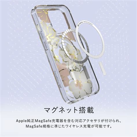 楽天市場iPhone13 ケース クリア かわいい 花柄 MagSafe 対応 マグネット 内蔵 スマホケース マグセーフ