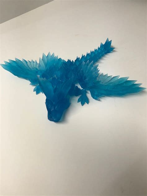 Crystal Wing Dragon Articulating Dragon Cinderwing3d Etsy