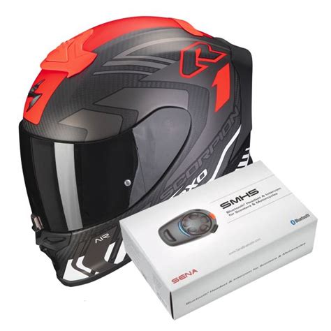 Pack Casco Moto Kit Bluetooth Scorpion Exo R1 Evo Carbon Air Supra