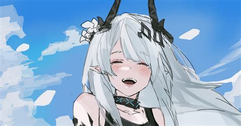 Arknights Arknights Sarkaz Happy Smile Mudrock Pixiv