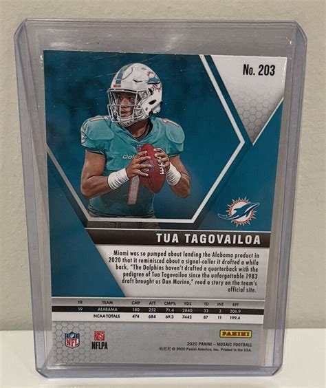 2020 Panini Mosiac TUA TAGOVAILOA Mosaic Rookie Card 203 Miami