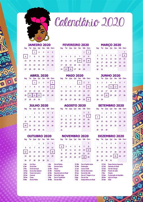 Planner Professor Mulher Afro Calendario Professor Fazendo A Nossa Festa