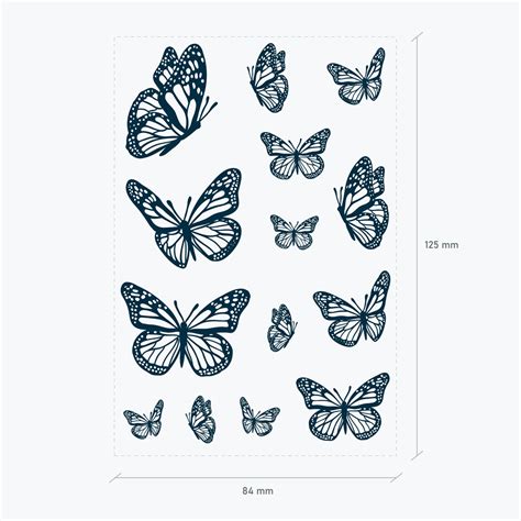 Flying Butterflies x 14 Pack | Semi-Permanent Tattoos - Not a Tattoo