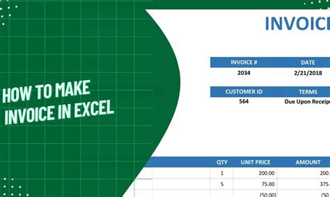 How To Make Invoice In Excel Crafting Invoices In Excel Step By Step Guide Earn And Excel