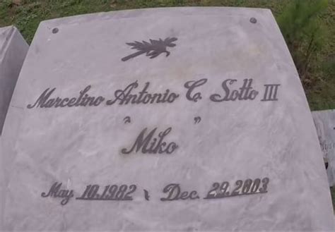 Marcelino Antonio Carag “Miko” Sotto III (1982-2003) - Find a Grave-gedenkplek