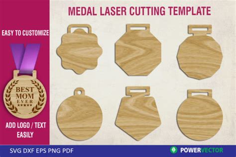 Medal Shapes Laser Cut Pattern Graphic By Powervector · Creative Fabrica