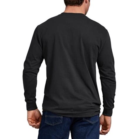 Dickies Long Sleeve Heavyweight Crew Neck T Shirt Black Arvada Army