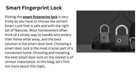 Ppt A Simple Guide On Picking The Smart Door Lock Powerpoint