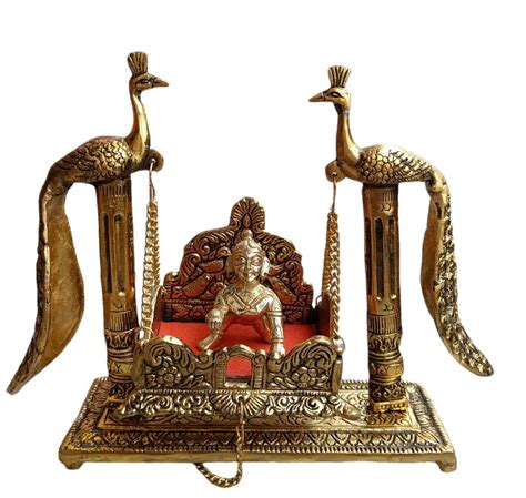 Buy Laddu Gopal Statue Pital Brass Murti With Beautiful Multicolour