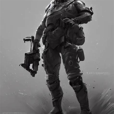 portrait of a fat man sci fi soldier ranger, brutalist | Stable ...