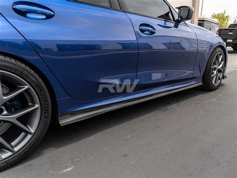 Bmw G Series I M I K Style Carbon Fiber Side Skirt Extensions