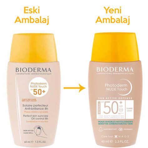 Bioderma Photoderm Nude Touch Light SPF ML Renkli Güneş Kremi Nar Ecza