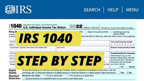 Irs Form Walkthrough Calculate Your Tax Refund How To File