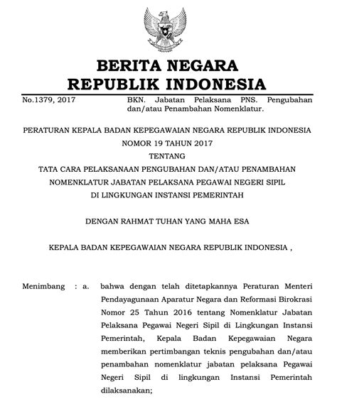 Peraturan Badan Kepegawaian Negara Nomor Tahun Smartid