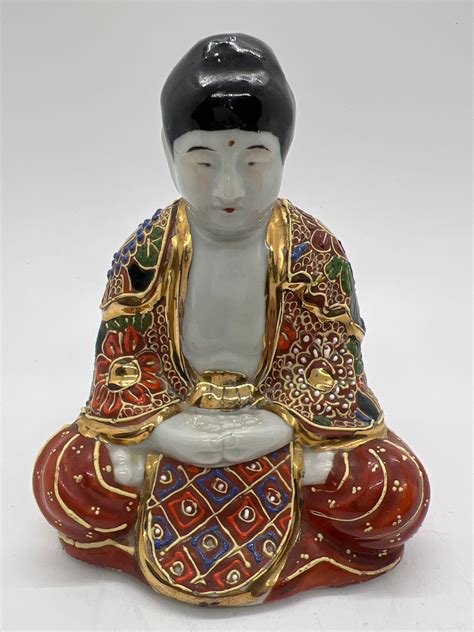 Japanese Satsuma Figurine Buddha Knick Knacks Asian Etsy