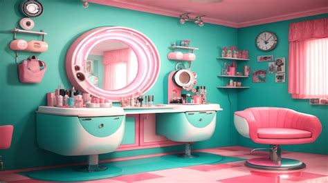 Premium Photo Retro Styled Beauty Salon
