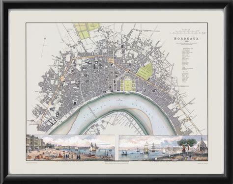 Bordeaux France 1832 | Vintage City Maps