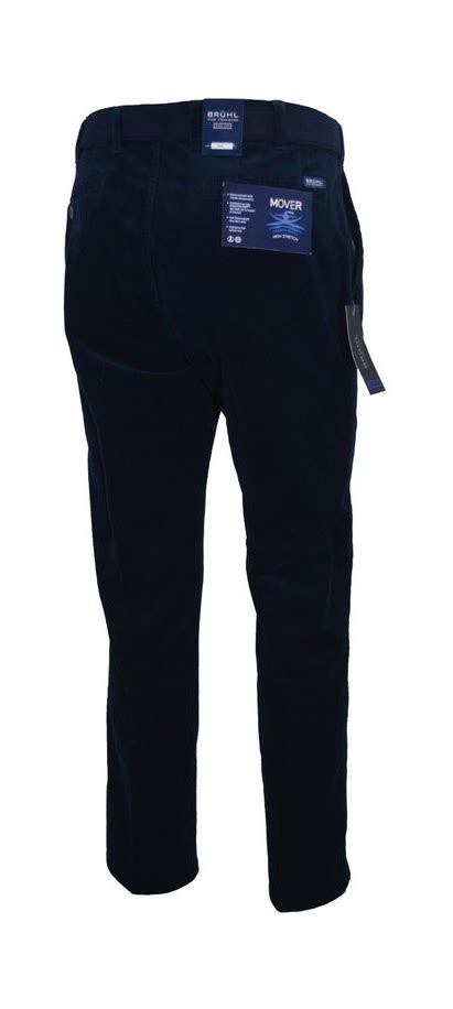 Bruhl Parma B Needle Cord Navy Trousers Peppers