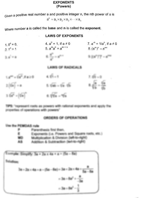 SOLUTION Laws Of Exponents Radical Studypool