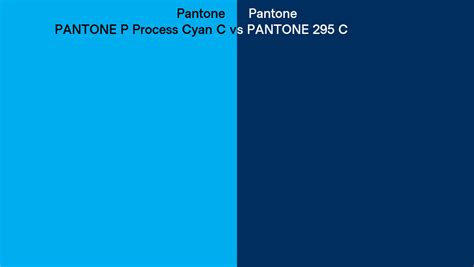 Pantone P Process Cyan C Vs Pantone C Side By Side Comparison