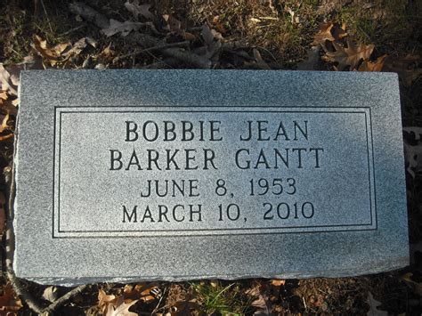 Bobbie Jean Jeanie Barker Gantt 1953 2010 Find A Grave Memorial