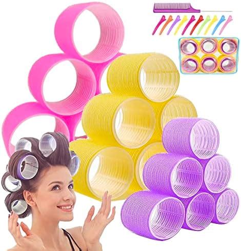 Amazon Jumbo Hair Rollers Sets Large Self Grip Hair Curlers