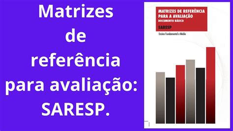 Matrizes de referência para avaliação documento básico SARESP YouTube