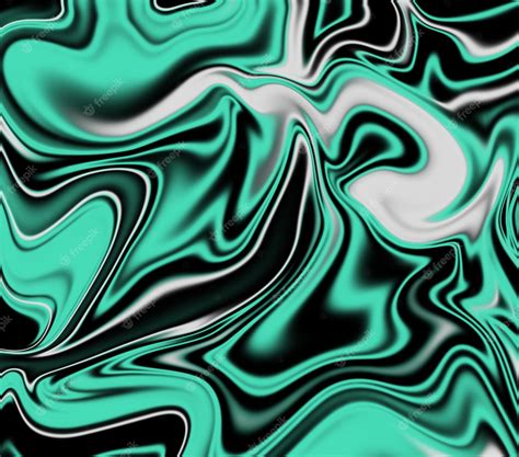 Premium Vector A Green And Black Background With A White Swirl In The