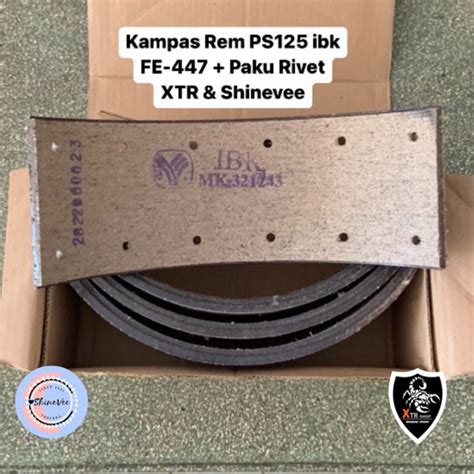 Kampas Rem PS125 IBK FE 447 Paku Kampas Rivet Brake Linning Canter